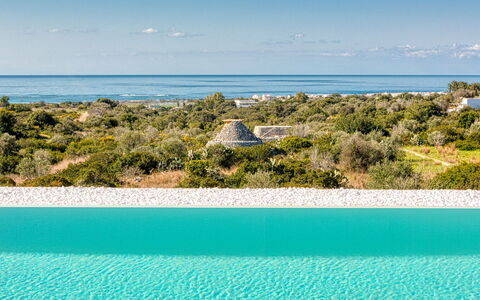 Villa Porta Azzurra 6+2: Blå, Vand, Svømmepøl, Hav, Ocean, Strand, Tropics, Udvej, Caribbean
