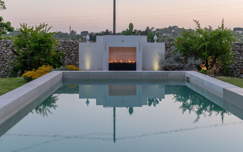 Masseria Muto 6: Kompositmateriale, Have, Svømmepøl, Water Feature, Beton, Landscaping, Skygge, Naturmateriale, Design, Landskab Belysning