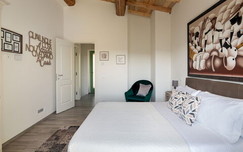 Cottage Dolcevista 4+2: Møbel, Indretning, Seng, Soveværelse, Væg, Etage, Gulvbelægning, Sengetøj, Værelse, Sengetøj