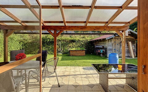 Ferienhaus Siegele: Træ, Have, Skygge, Udendørs Møbler, Udendørs Struktur, Bejdse, Backyard, Gårdhave, Bjælke, Gazebo
