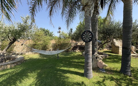 Villa Patrizia: Have, Lawn, Landscaping, Skygge, Backyard, Gård, Hacienda