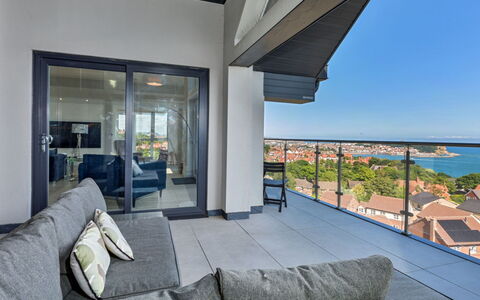 The Penthouse, Scarborough: Lejlighed, Hav, Altan, Ocean, Udvej, Penthouselejlighed