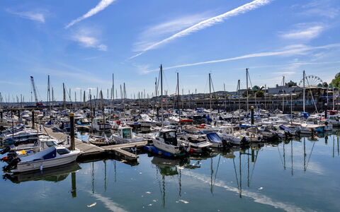 Harbour View: Båd, Blå, Vand, Marina, Vandfartøjer, Både Og Sejlsport - Udstyr Og Materiel, Vandvej, Havn, Mast, Havn