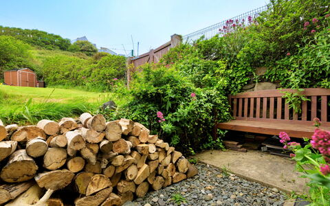 Gladstone: Busk, Have, Landskab, Plantesamfund, Bunddække, Landscaping, Backyard, Gård, Hegn