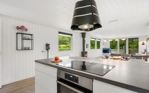 Hubert - 450M to the Fjord: Køkken, Countertop, Køkken Apparat, Indretning, Træ, Loft, Gulvbelægning, Lysarmatur, Større Bandage, Møbel