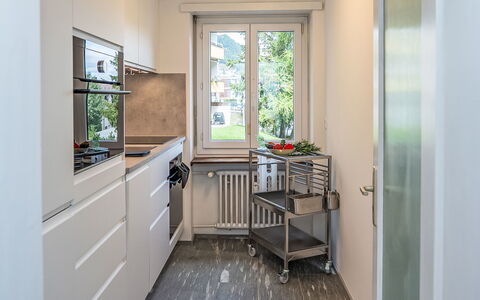 Chesa Salet: Busk, Hus, Boligområde, Hjem, Have, Skygge, Gård, Gårdsplads, Blomsterkrukke