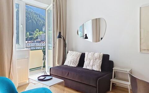 Franz Josef: Møbel, Indretning, Værelse, Gulvbelægning, Etage, Lejlighed, Couch, Stue, Hjem, Loft