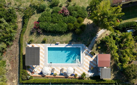 Al Melo: Svømmepøl, Udvej, Estate, Eco Hotel, Have, Udendørs Møbler, Landscaping, Paraply, Fritid, Backyard