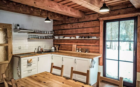 Donut Retreat 1: Træ, Møbel, Køkken, Gulvbelægning, Loft, Indretning, Hårdttræ, Bejdse, Etage, Countertop