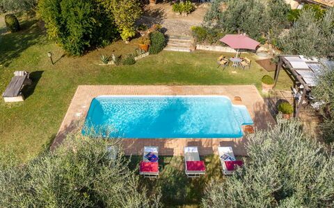 Podere Selva, Pool, Chianti: Svømmepøl, Udvej, Hacienda, Thermae, Udendørs Møbler, Estate, Eco Hotel, Have, Villa, Backyard