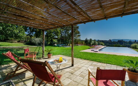 Villa Monte, Bolgheri: Møbel, Skygge, Svømmepøl, Udvej, Udendørs Møbler, Have, Eco Hotel, Stol, Backyard, Landscaping