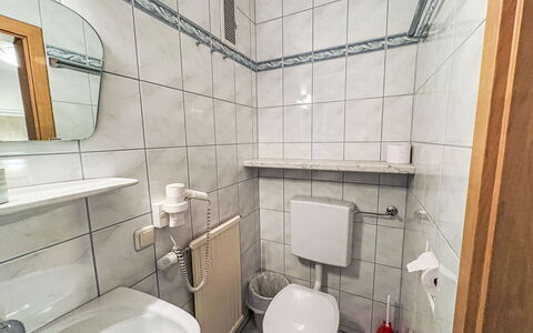 Saalbach-Hinterglemm 626: Sanitærarmatur, Badeværelsesvask, Etage, Badeværelse, Håndvask, Toiletbræt, Toilet, Værelse, Vvs, Tap