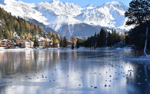 Arolla R01: Vand, Bjerg, Bjergrige Landskabsformer, Natur, Vinter, Naturlige Landskab, Sne, Bjergkæde, Glacial Landskabsform, Highland