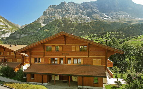 Grindelwald 106: Bjerg, Himmel, Plante, Bygning, Ejendom, Vindue, Hus, Naturlige Landskab, Træ, Land Lot