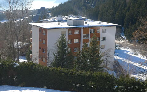 Crans-Montana 105: Bygning, Sne, Plante, Himmel, Vindue, Bjerg, Træ, Hældning, Sky, Hus