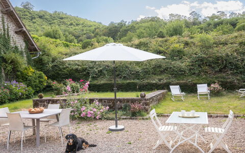 La Maison du Chateau: Plante, Sky, Bord, Møbel, Ejendom, Himmel, Natur, Stol, Botanik, Udendørs Møbler