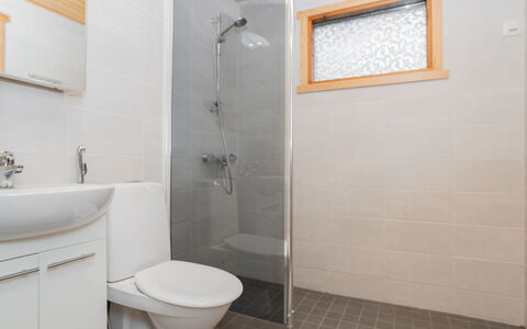 Viipusjärvi 10: Badeværelse, Gulvbelægning, Sanitærarmatur, Væg, Etage, Indretning, Toilet, Badeværelsesvask, Loft, Vvs