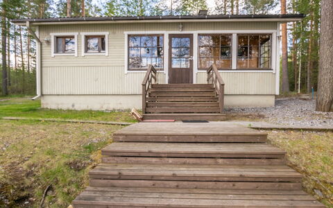 Mäntyrinne: Træ, Sommerhus, Bjælkehytte, Skov, Skur, Garden Bygninger, Lærk, Woodland, Bejdse