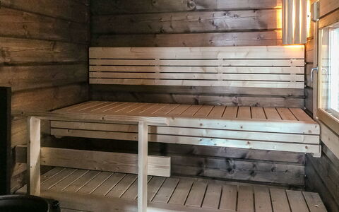 Ylikitkajärvi, Kesäkumpu: Træ, Sommerhus, Bjælkehytte, Skov, Skur, Garden Bygninger, Lærk, Woodland, Bejdse
