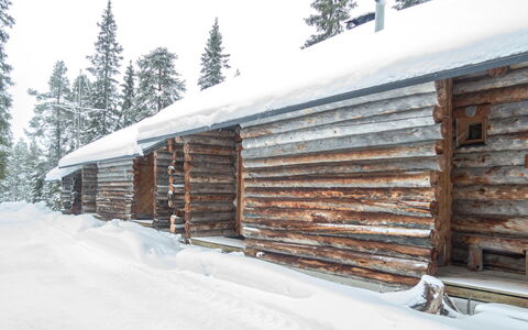 Saukkokumpu 3: Sne, Vinter, Træ, Fryser, Sommerhus, Bjælkehytte, Hældning, Lærk, Hytte
