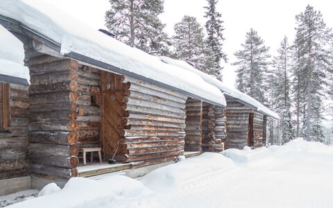 Saukkokumpu 3: Vinter, Sne, Træ, Fryser, Tag, Sommerhus, Bjælkehytte, Hældning, Lærk