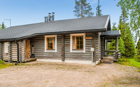 Kieppi B: Træ, Sommerhus, Bjælkehytte, Skov, Skur, Garden Bygninger, Lærk, Woodland, Bejdse