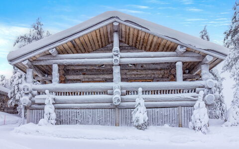 Kitka-Nokkela: Sne, Vinter, Træ, Sommerhus, Hus, Tag, Hytte, Hjem, Fryser, Bjælkehytte