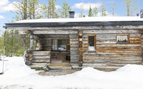 Rukaveska 4B: Træ, Sommerhus, Bjælkehytte, Skov, Skur, Garden Bygninger, Lærk, Woodland, Bejdse