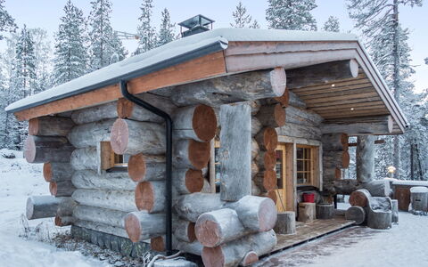 Karhulinna: Træ, Sommerhus, Bjælkehytte, Skov, Skur, Garden Bygninger, Lærk, Woodland, Bejdse