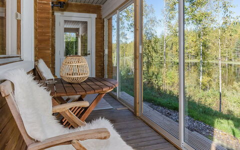 Koskenniska, Vaikon Loma 1: Træ, Sommerhus, Bejdse, Hårdttræ, Bjælkehytte, Planke, Loft, Naturmateriale, Tømmer, Garden Bygninger