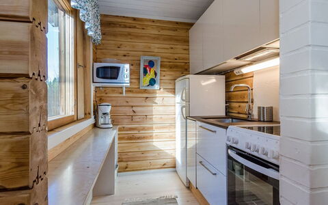 Koskenniska, Vaikon Loma 1: Træ, Sommerhus, Bejdse, Hårdttræ, Bjælkehytte, Planke, Loft, Naturmateriale, Tømmer, Garden Bygninger