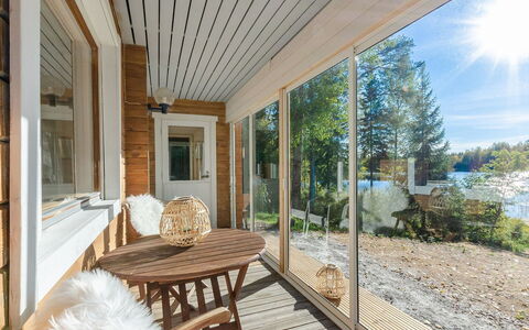 Jussinlahti, Vaikon Loma 6: Træ, Sommerhus, Sidespor, Bjælkehytte, Bejdse, Hårdttræ, Planke, Tømmer, Naturmateriale, Garden Bygninger