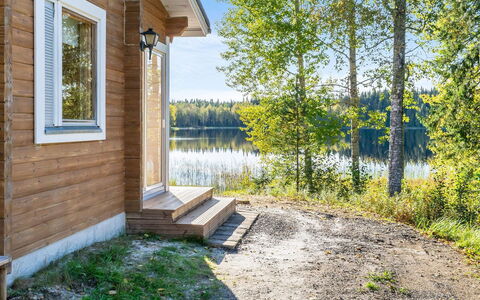 Jussinlahti, Vaikon Loma 6: Træ, Sommerhus, Sidespor, Bjælkehytte, Bejdse, Hårdttræ, Planke, Tømmer, Naturmateriale, Garden Bygninger
