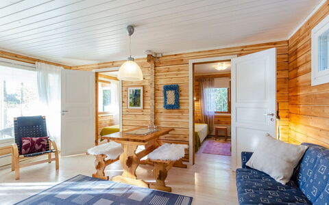 Jussinlahti, Vaikon Loma 6: Træ, Sommerhus, Sidespor, Bjælkehytte, Bejdse, Hårdttræ, Planke, Tømmer, Naturmateriale, Garden Bygninger