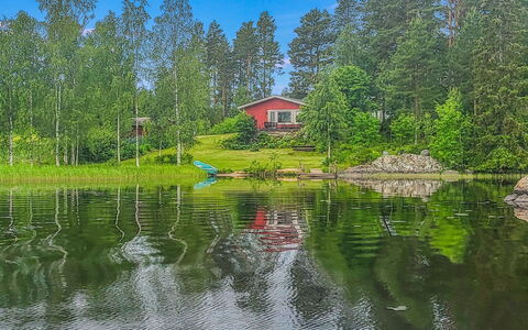 Ellilä: Vand, Grøn, Træ, Natur, Naturlige Landskab, Hus, Bank, Sommer, Sommerhus