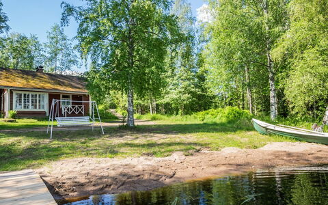 Liinaranta: Træ, Bank, Sommerhus, Landdistrikt, Sø, Afspejling, Reservoir, Dam