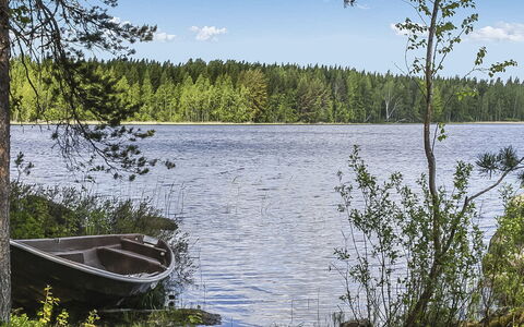 Eemilin Huvila: Træ, Vinter, Sne, Hjem, Sommerhus, Fryser, Sidespor, Bjælkehytte, Is