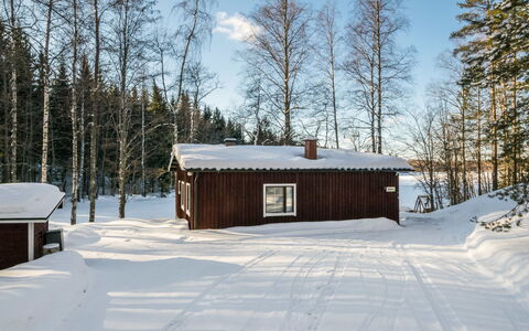 2235: Træ, Sommerhus, Bjælkehytte, Skov, Skur, Garden Bygninger, Lærk, Woodland, Bejdse