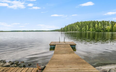 Kanervarinne: Træ, Sommerhus, Bjælkehytte, Skov, Skur, Garden Bygninger, Lærk, Woodland, Bejdse