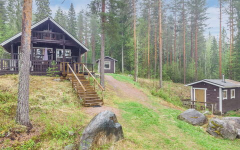 Vekurinveranta: Træ, Sommerhus, Skov, Woodland, Landdistrikt, Bjælkehytte, Hytte, Lærk, Hytte
