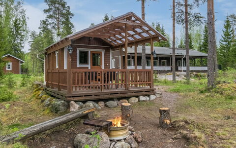 Lammassaari: Træ, Sommerhus, Bjælkehytte, Landdistrikt, Skur, Veranda, Garden Bygninger, Sidespor, Woodland, Hytte