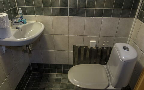 Tahkonbalju: Badeværelse, Toiletbræt, Sanitærarmatur, Gulvbelægning, Toilet, Etage, Indretning, Flise, Badeværelsesvask, Vvs