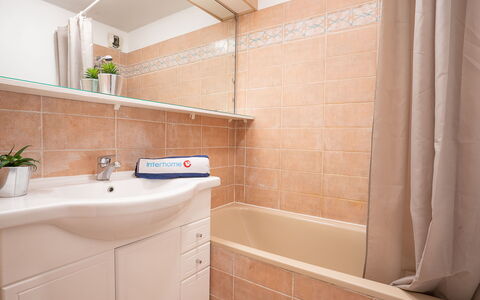 Fréjus 565: Brun, Håndvask, Ejendom, Tap, Sanitærarmatur, Plante, Badekar, Badeværelse, Cabinetry