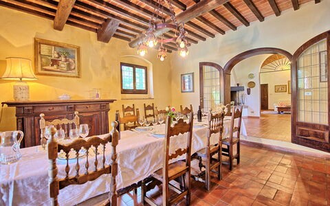 Villa Campogialli: Ejendom, Værelse, Bygning, Spisestue, Restaurant, Ejendom, Loft, Indretning, Møbel, Estate