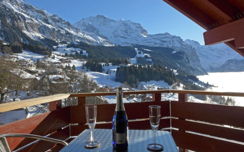 Wengen 19: Himmel, Bjerg, Ejendom, Sne, Bordservice, Highland, Sky, Bygning, Bord, Glacial Landskabsform