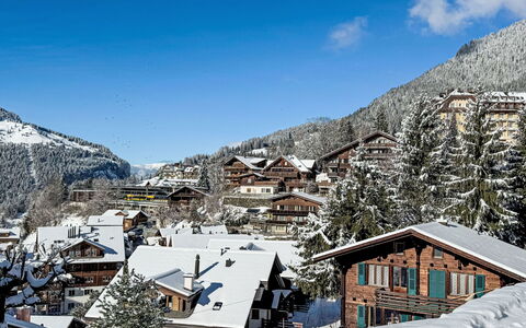 Wengen 42: Bjergrige Landskabsformer, Træ, Bjerg, Hus, Hjem, Bjergkæde, Bakke, Sne, Arkitektur, Boligområde