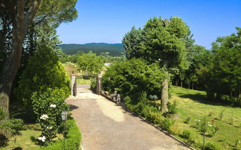 Villa Quattro Mori: Have, Lawn, Landscaping, Skygge, Udendørs Møbler, Parkere, Hacienda, Estate, Gård, Eco Hotel