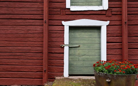 Virtaan Väentupa: Træ, Vinter, Sne, Hjem, Sommerhus, Fryser, Sidespor, Bjælkehytte, Is