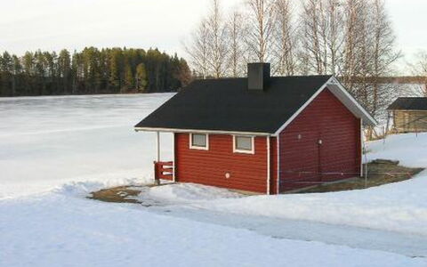 Kallela: Træ, Vinter, Sne, Hjem, Sommerhus, Fryser, Sidespor, Bjælkehytte, Is