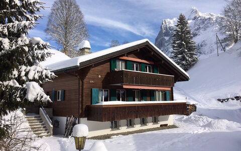 Grindelwald 322: Himmel, Sky, Sne, Bygning, Plante, Vindue, Træ, Hus, Hældning, Lærk
